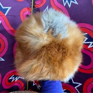 Vintage Irving Red Fox Fur Hat Genuine Real Tailored Montreal Canada Mod Lined